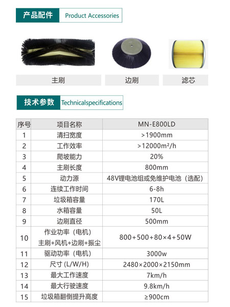 新型全封闭自卸式陇西扫地机MN-E800LD